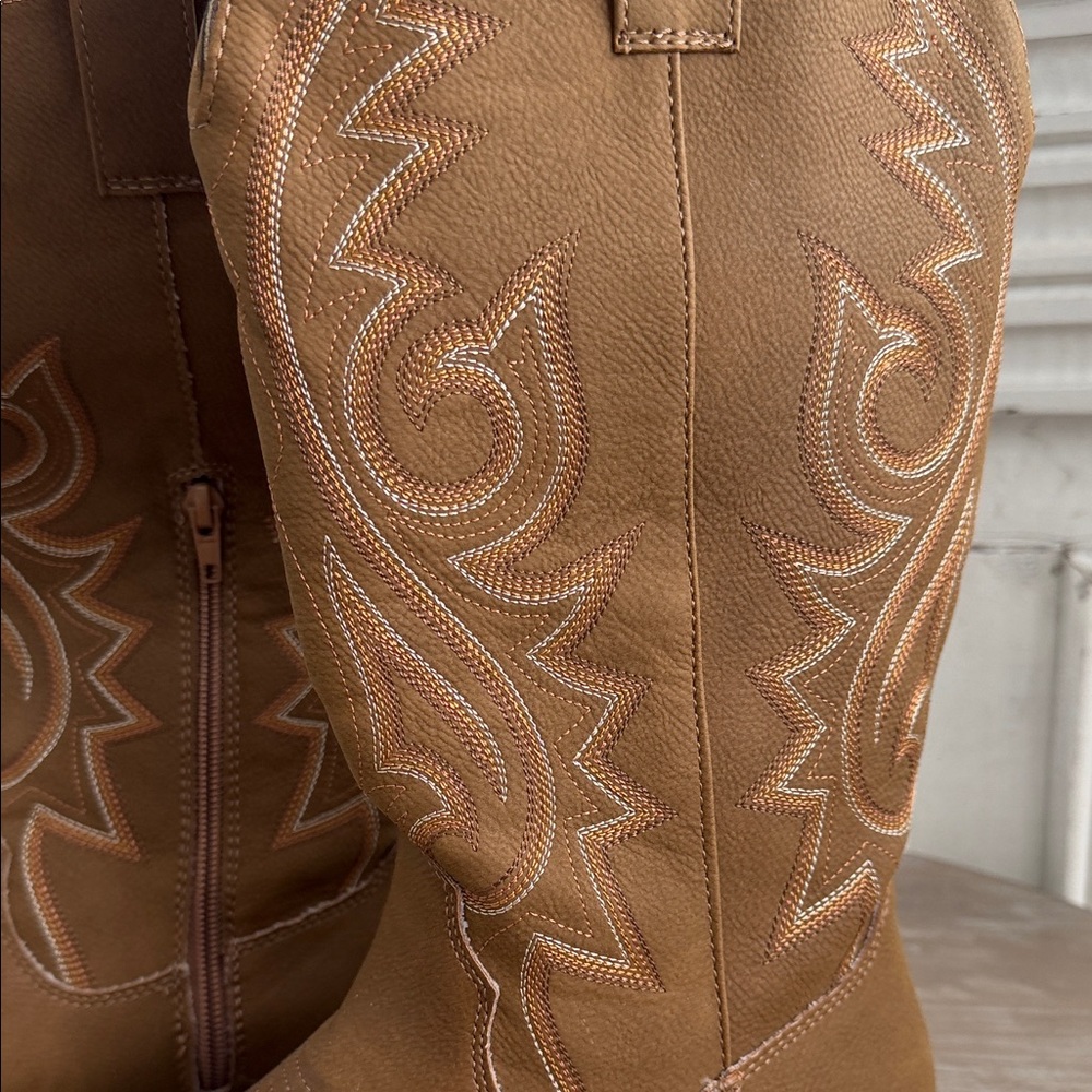 Brown Woman Western Cowboy Boots Sz 8 - Picture 4 of 8